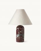 Rosso Levanto Mermer Tabanlı Keten Masa Lambası