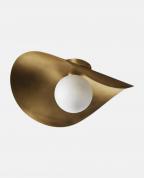 Modern Altın Pirinç Formlu Glop Tavan Lambası