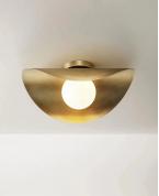 Modern Altın Pirinç Formlu Glop Tavan Lambası