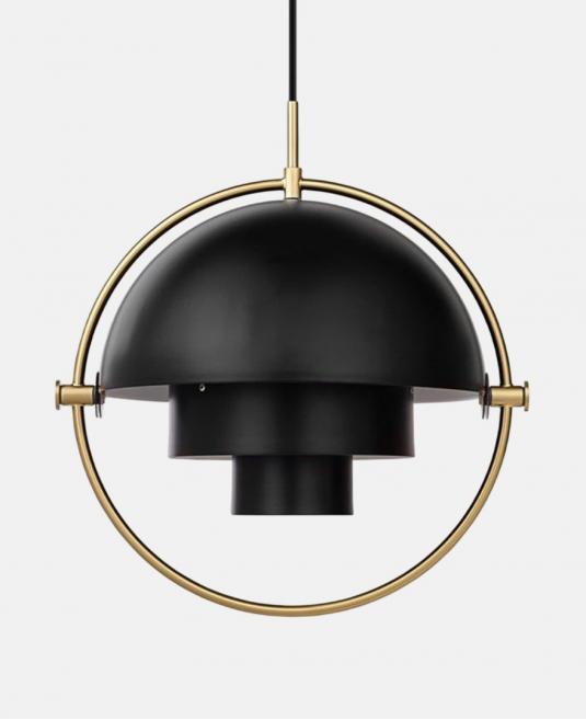 Modern Siyah Halkalı Katmanlı Sarkıt Avize