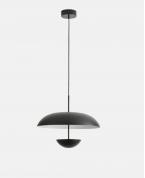 Modern Siyah Çift Kubbeli Sarkıt Avize