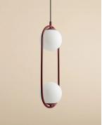 Modern Bordo Elips 2’li Glop Sarkıt Avize