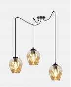 Modern Siyah 3’lü Örümcek Bal Cam Avize