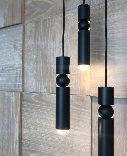 Modern Siyah Silindirik 3’lü Sarkıt Spot Avize