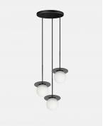 Modern Siyah 3’lü Diskli Glop Sarkıt Avize