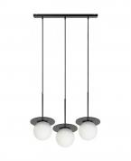 Modern Siyah 3’lü Diskli Glop Sarkıt Avize