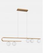 Modern Altın "U" Formlu 5’li Glop Avize