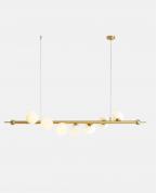 Modern Altın Lineer 8’li İnci Glop Avize