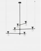 Modern Siyah 3 Katlı 6’lı Geometrik Avize