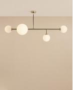 Modern Altın Lineer 4’lü Glop Sarkıt Avize