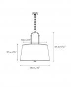 Modern Konik Kumaş Başlıklı Zincirli Sarkıt Avize