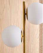 Modern Altın Pirinç 2'li Silindir Başlıklı Lambader