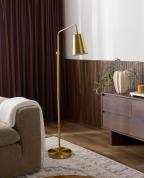 Modern Siyah Gövdeli 3’lü Altın Çanak Lambader