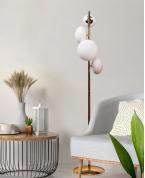 Modern Altın Gövdeli 4’lü Balon Glop Lambader