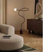 Modern Siyah ve Altın 3’lü Küre Lambader