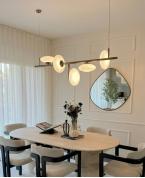 Modern Altın Pirinç 5’li Yatay Glop Avize