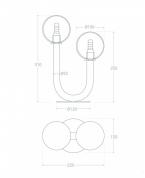 Modern U-Tasarım İkili Opal Küre Masa Lambası