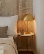 Fırçalanmış Pirinç Kaplama Kubbe Masa Lambası