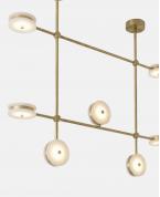 Modern Altın Izgara Formlu 6’lı LED Disk Avize