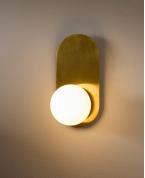 Modern Elips Eskitme Pirinç Duvar Apliği