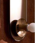 Modern Elips Eskitme Pirinç Duvar Apliği