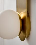 Modern Elips Eskitme Pirinç Duvar Apliği