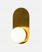 Modern Elips Eskitme Pirinç Duvar Apliği