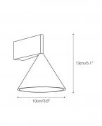 Modern Minimalist Konik Metal Aplik - Fırçalanmış Gümüş Modern Minimalist Konik Metal Aplik - Fırçalanmış Gümüş
