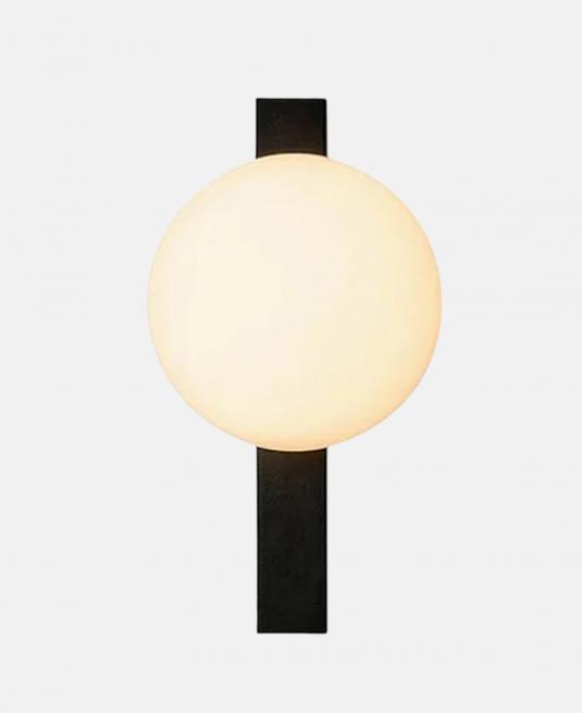 Modern Minimalist Küre Duvar Apliği - Siyah Kaideli