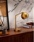 Retro Pirinç Gövdeli Ayarlanabilir Masa Lambası