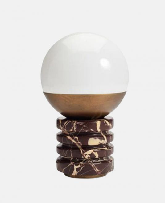 Mermer Tabanlı Küre Masa Lambası