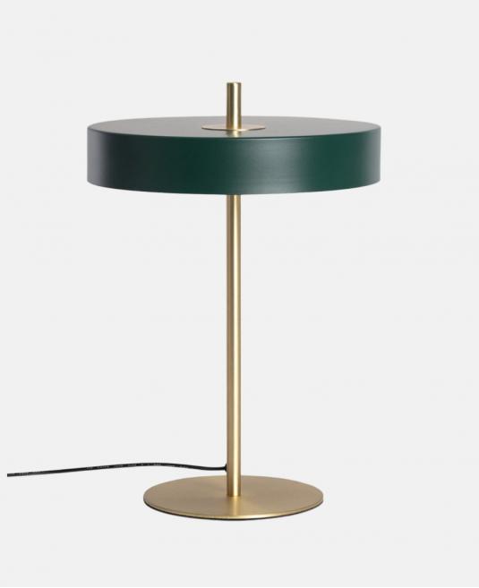 Zümrüt Yeşili ve Pirinç Tasarım Masa Lambası