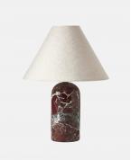 Rosso Levanto Mermer Tabanlı Keten Masa Lambası