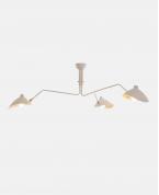 Mid-Century Modern Beyaz 3 Kollu Ahtapot Avize