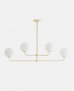 Modern Altın Pirinç 4’lü Simetrik Glop Avize