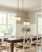 Modern Altın Pirinç 5’li Asimetrik Lineer Avize