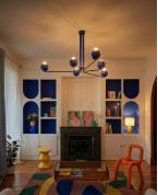 Modern Altın Pirinç ve metal top başlıklı Avize