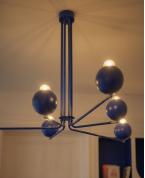 Modern Altın Pirinç ve metal top başlıklı Avize