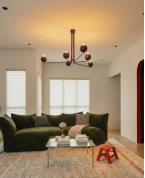 Modern Altın Pirinç ve metal top başlıklı Avize