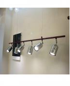 Modern Bordo Lineer 6’lı Krom Spot Avize